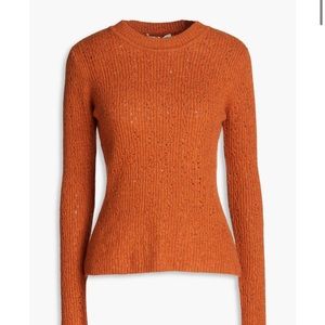 Pointelle-knit cashmere sweater by Autumn Cashmere, 100% cashmere